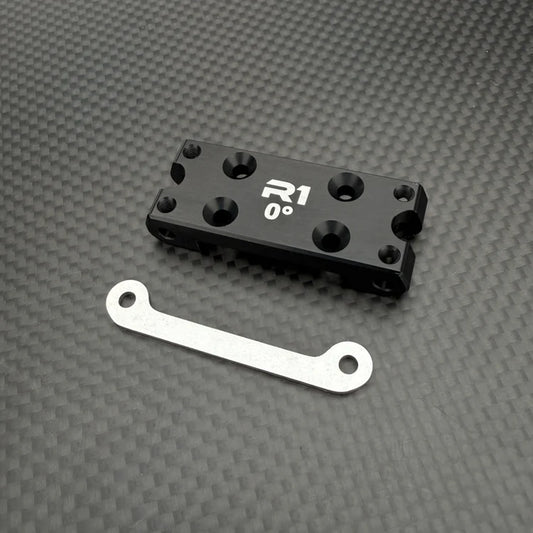 R1 Wurks – Black 7075 T6 Aluminium Front Arm Mount with Brace – 0 Deg (R1B)