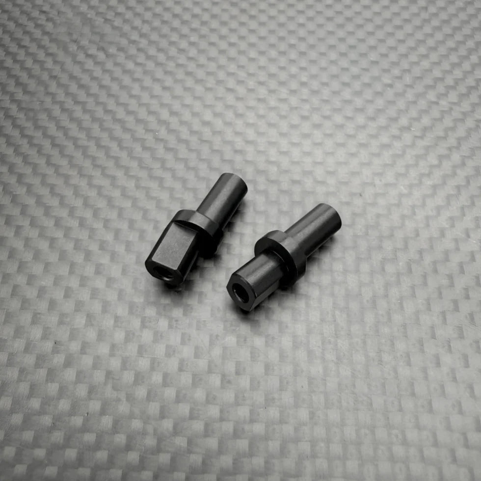 R1 Wurks – Black 7075 T6 Aluminium Steering Posts – pr (R1B)