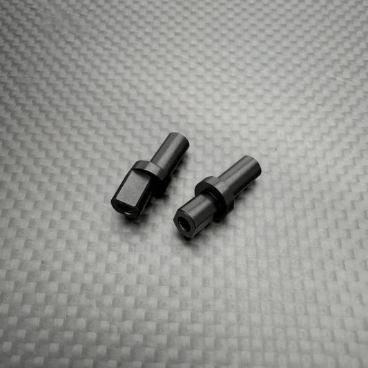 R1 Wurks – Black 7075 T6 Aluminium Steering Posts – pr (R1B)