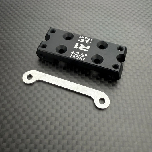 R1 Wurks – Black 7075 T6 Aluminium Front Arm Mount – +/- 2.5 Degree (R1B)