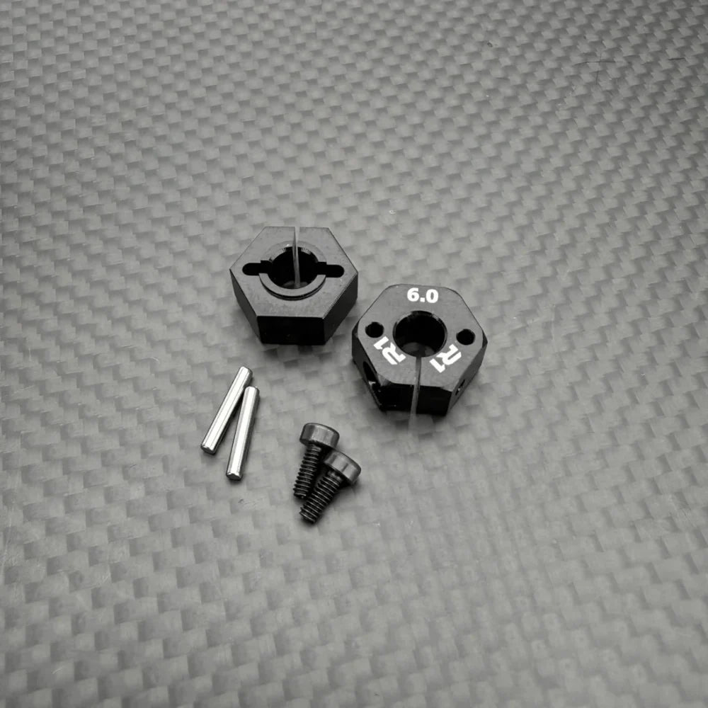 R1 Wurks – Black 7075 T6 Aluminium Clamping Wheel Hexs – 6.0mm – pr (R1B)