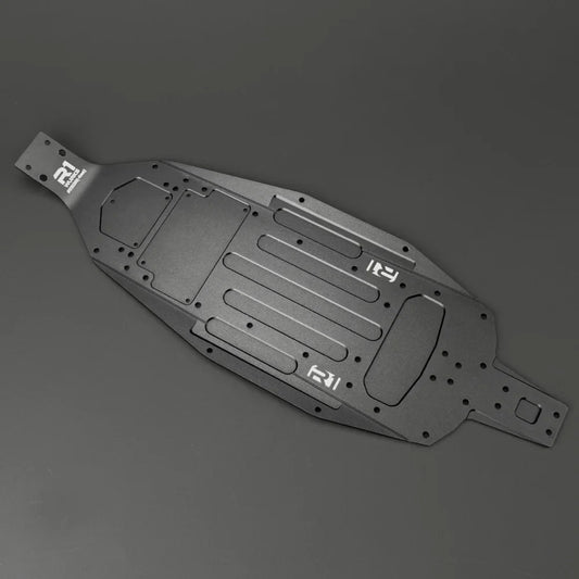 R1 Wurks – Black 7075 T6 Hard Anodised Aluminium Chassis – -4mm (R1B)