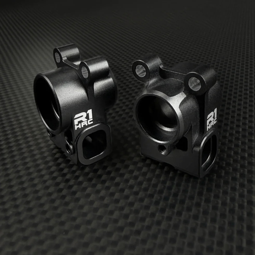 R1 Wurks – Black aluminium rear hub set – HRC – pr (R1B)