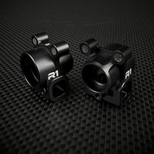R1 Wurks – Black aluminium rear hub set – Standard – pr (R1B)