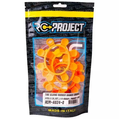 RC-Project Tyre Gluing Rubber Bands Orange 4Pcs